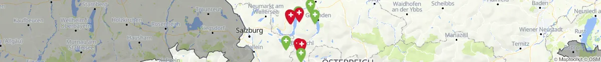 Map view for Pharmacies emergency services nearby Steinbach am Attersee (Vöcklabruck, Oberösterreich)